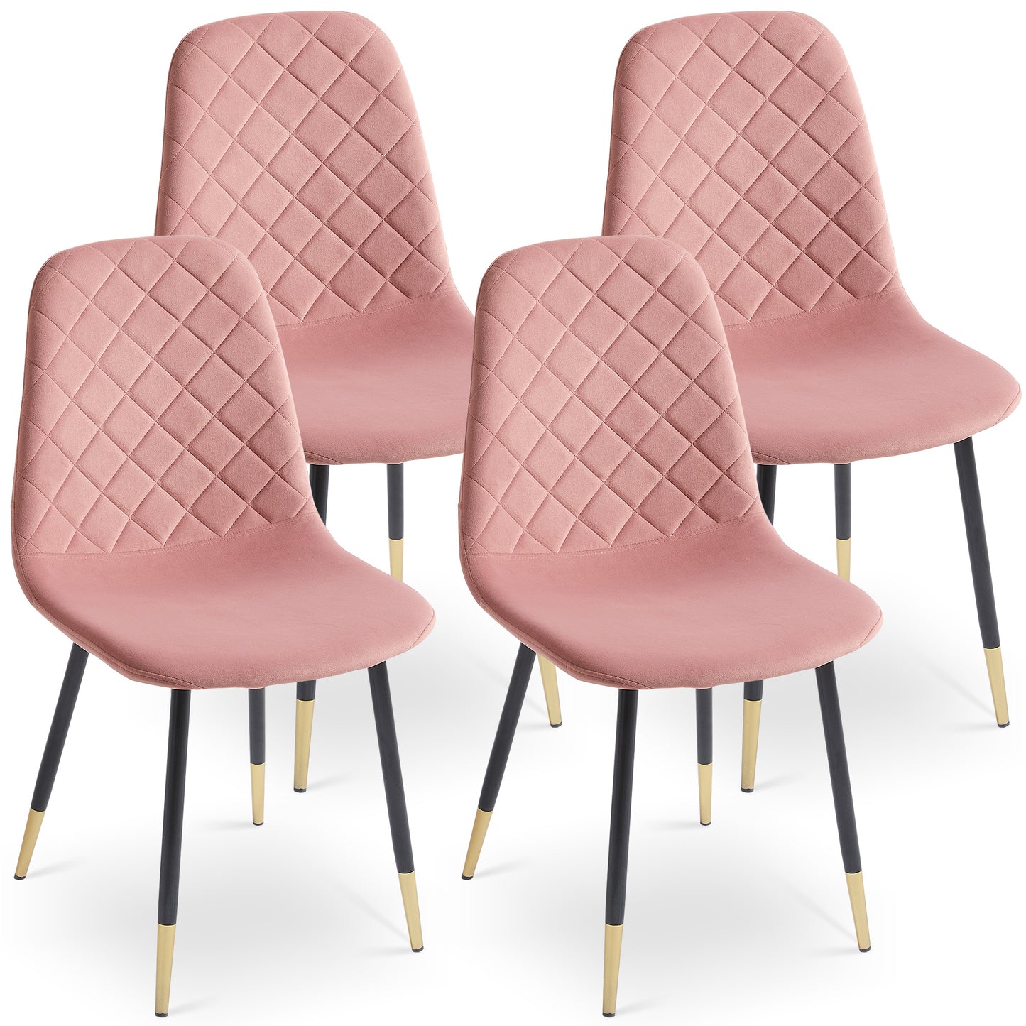 Modern Dining Chairs with Golden Color Metal Legs