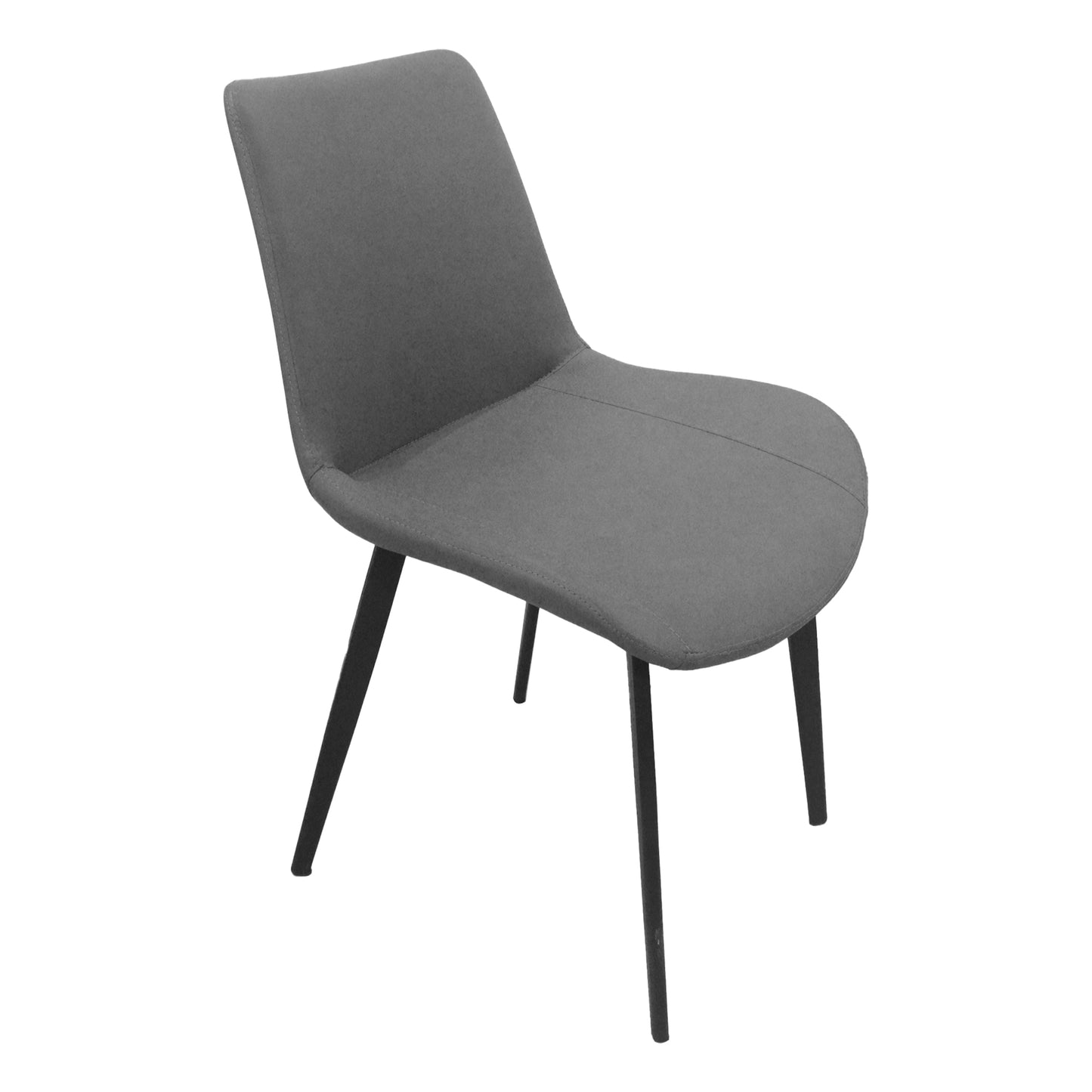 Dining Chairs with Upholstered Seat, PU Leather and Metal Legs